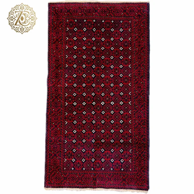 فرش دستبافت2متری تمام پشم نقش گل شفتالو بلوچ رنگ گیاهی کد020015