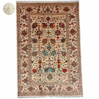 فرش دستبافت6متری پشم دستریس نفش افشان سلطان اباد کد060005