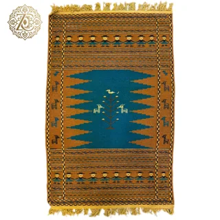 گلیم دستبافت تمام پشم نقش ذهنی عشایری