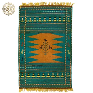گلیم دستبافت کلاته اعلا رنگ گیاهی120*80 سانتی متر